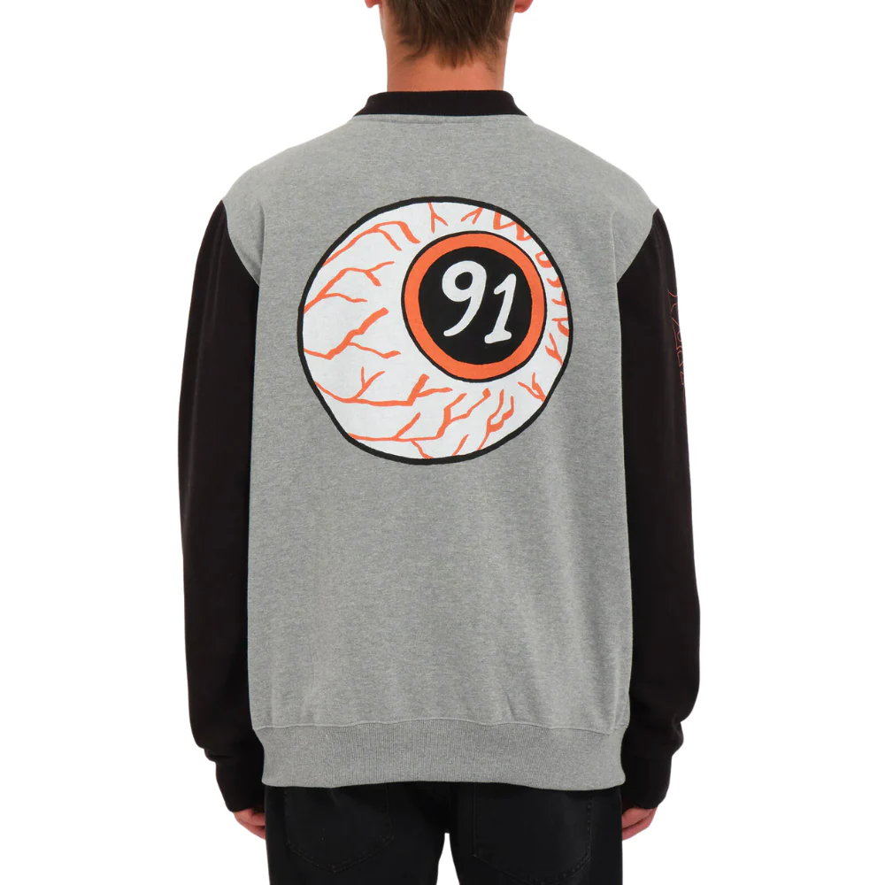 Nando Von Arb Zip Sweatshirt Heather Grey - Image 2