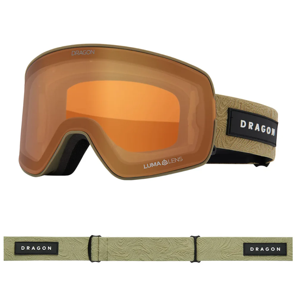 NFX2 Earth LumaLens Silver Ionized+ LumaLens Amber Snowboard Goggles - Image 2
