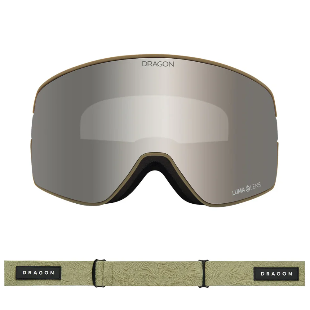 NFX2 Earth LumaLens Silver Ionized+ LumaLens Amber Snowboard Goggles - Image 3