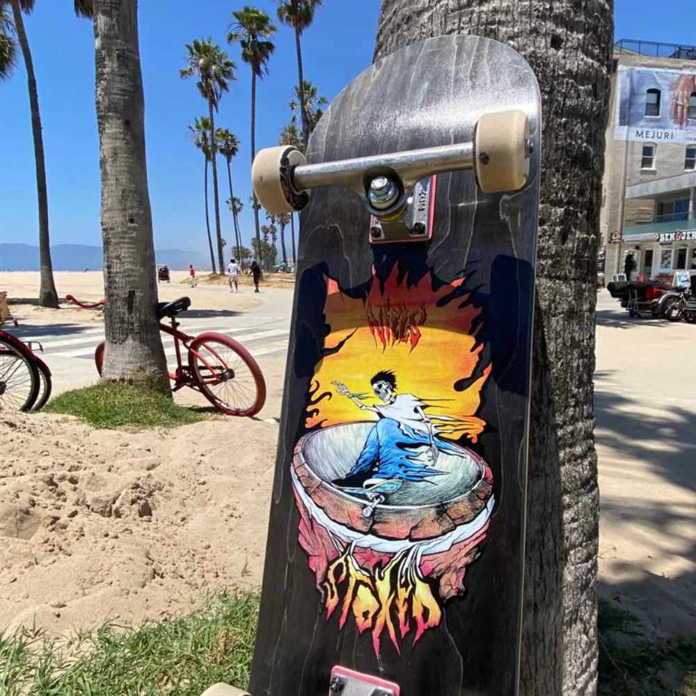 Niels Fire Bowl Blue Skateboard Deck - Image 5