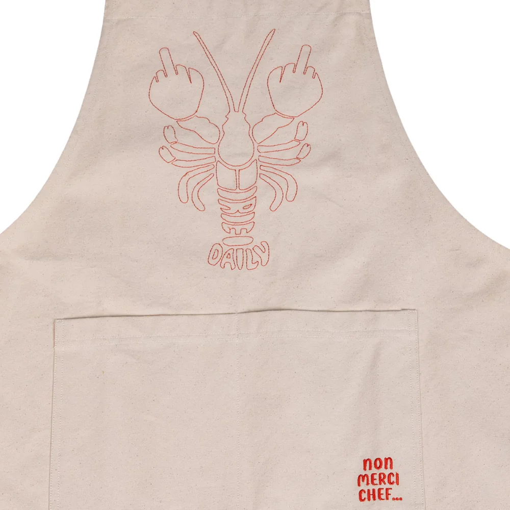 Non Merci Chef Apron Undyed - Image 2