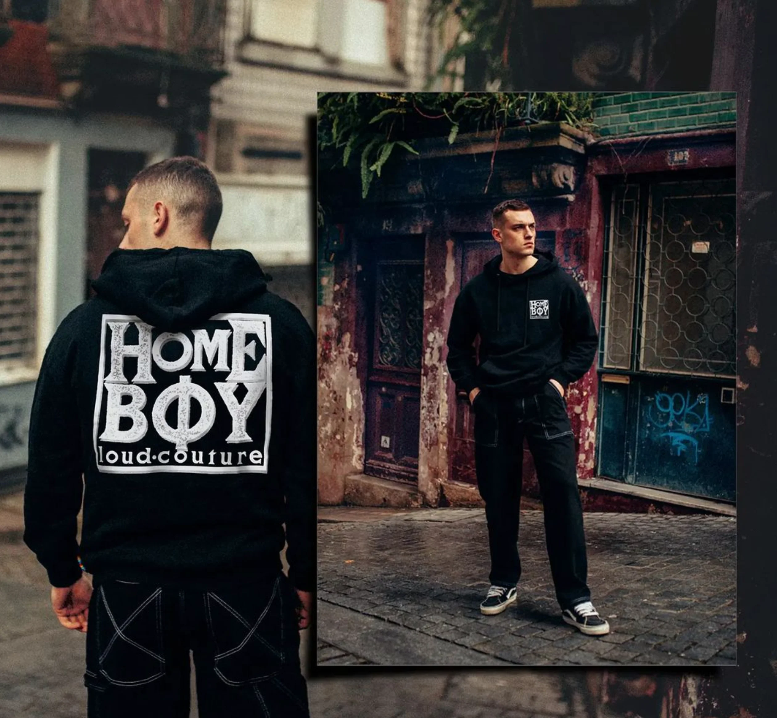 Old School Hoodie Black - Image 5