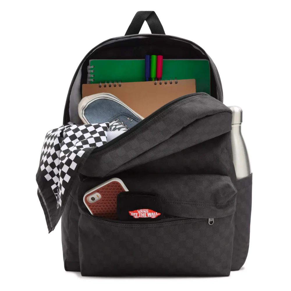 Old Skool Check Backpack Black/Charcoal - Image 3