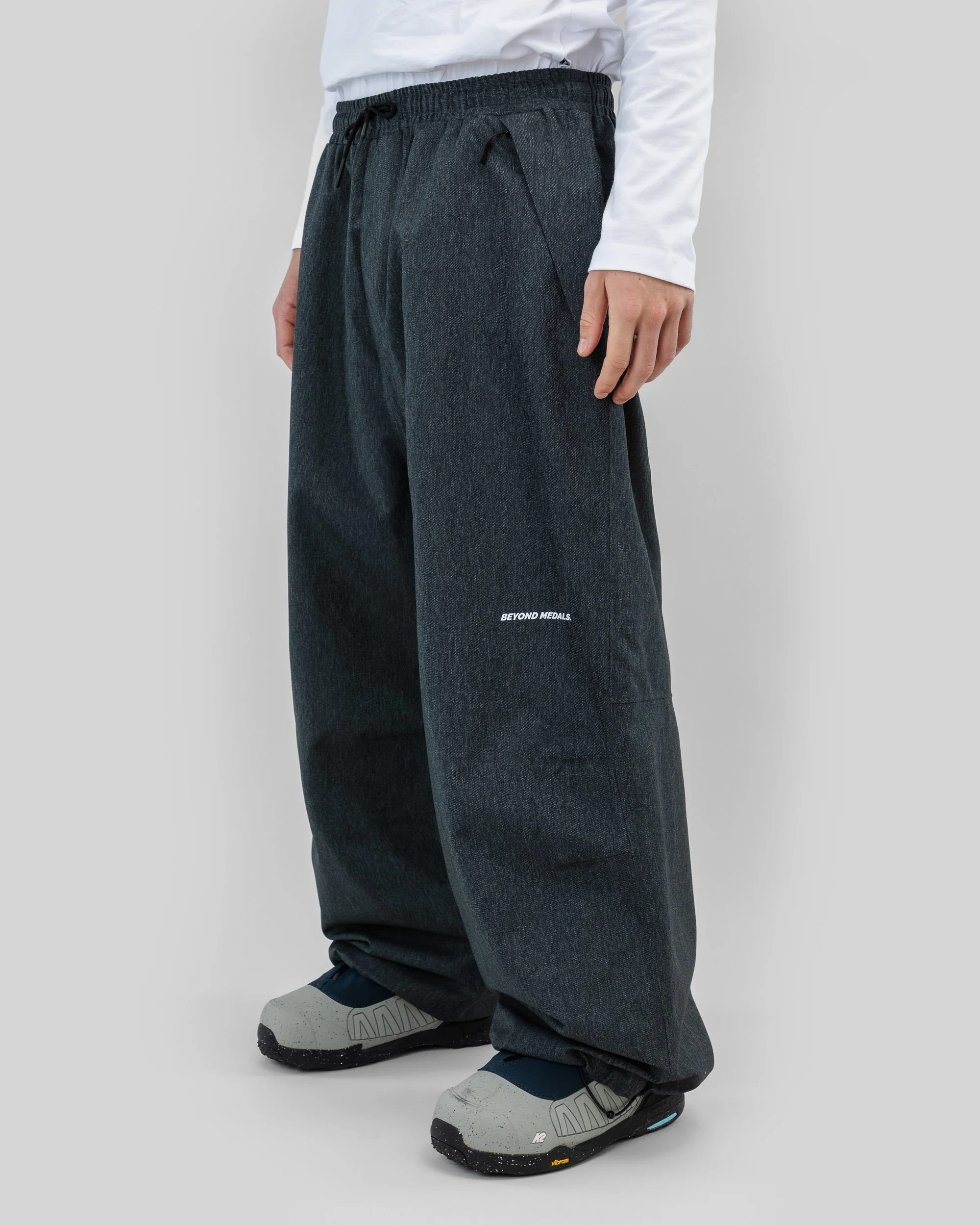 Park Snowboard Pants Denim Dark Grey - Image 6