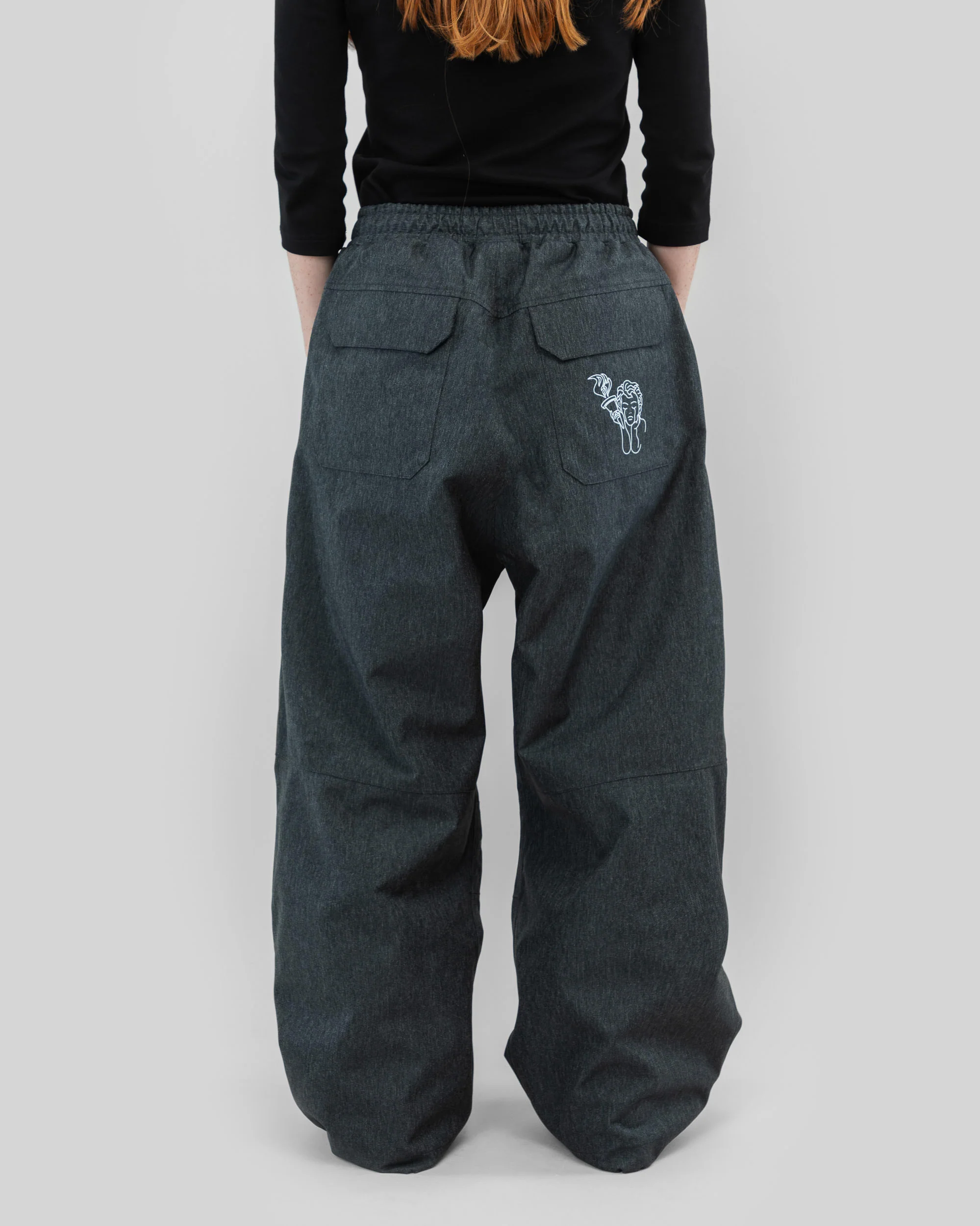 Park Snowboard Pants Denim Dark Grey - Image 8