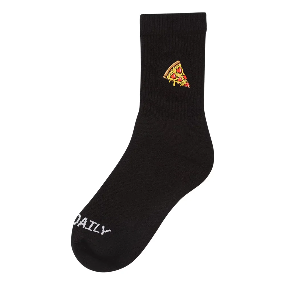 Pizza Love Socks Black - Image 2