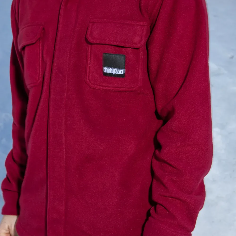 Rest Stop Fleece Shirt Brick - Image 4