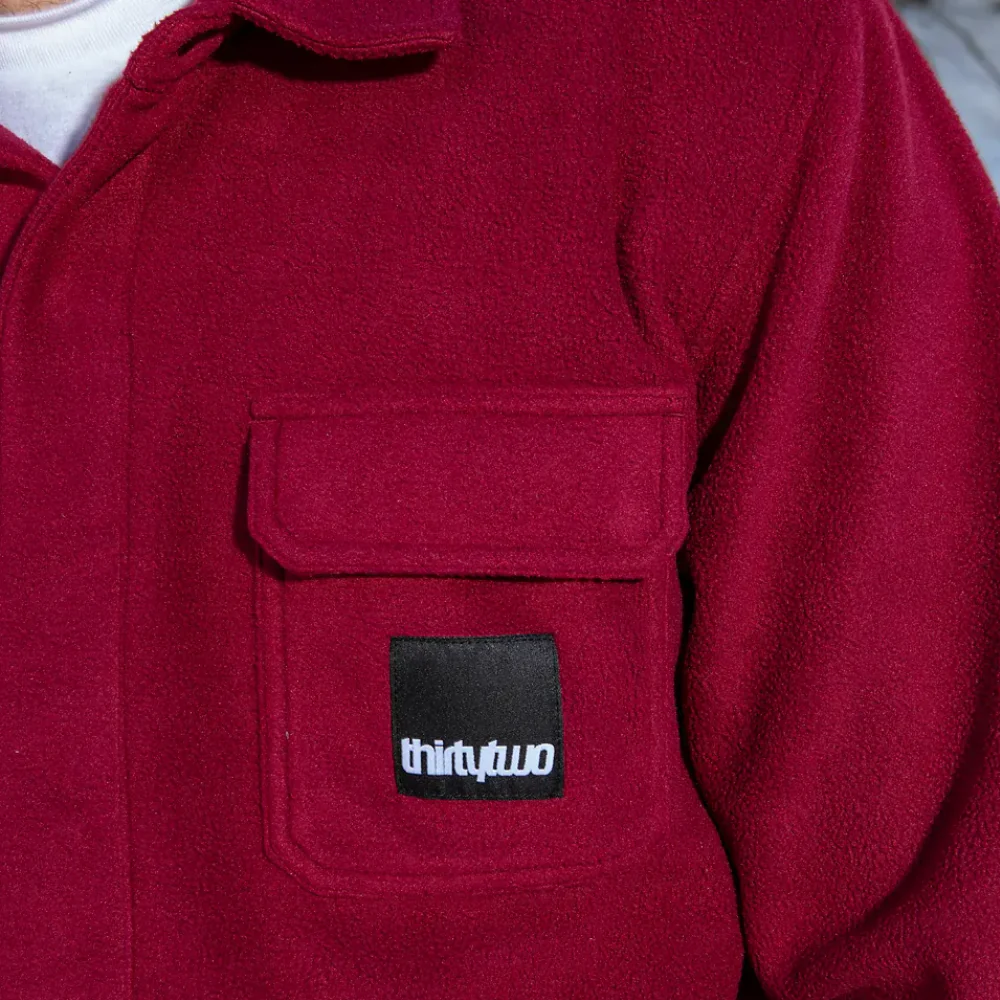 Rest Stop Fleece Shirt Brick - Image 6