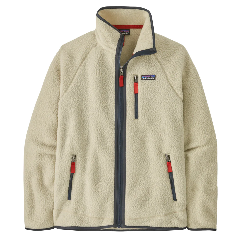 Retro Pile Fleece Jacket Pelican White/ Smolder Blue