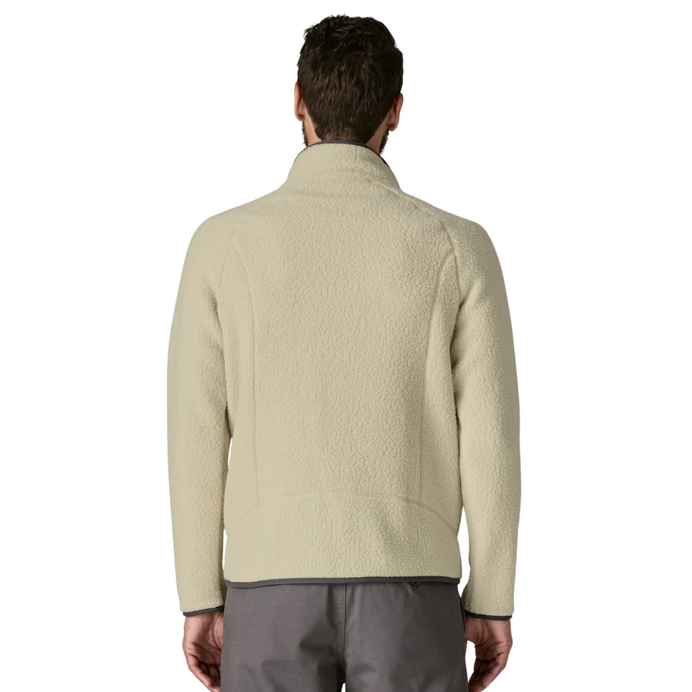 Retro Pile Fleece Jacket Pelican White/ Smolder Blue - Image 3