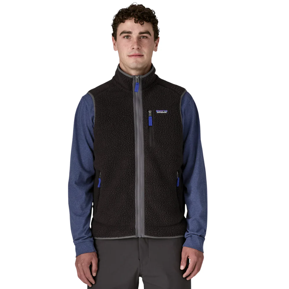 Retro Pile Fleece Vest Black/ Forge Grey