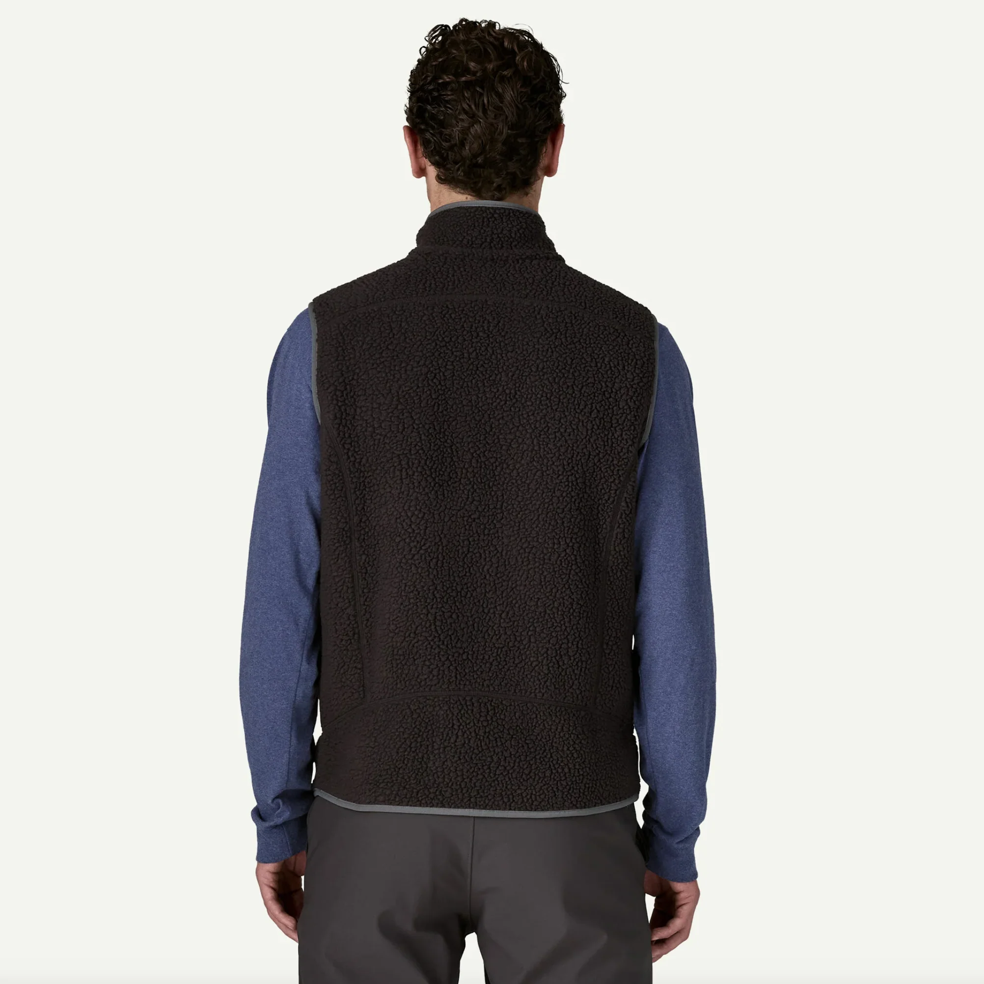 Retro Pile Fleece Vest Black/ Forge Grey - Image 2