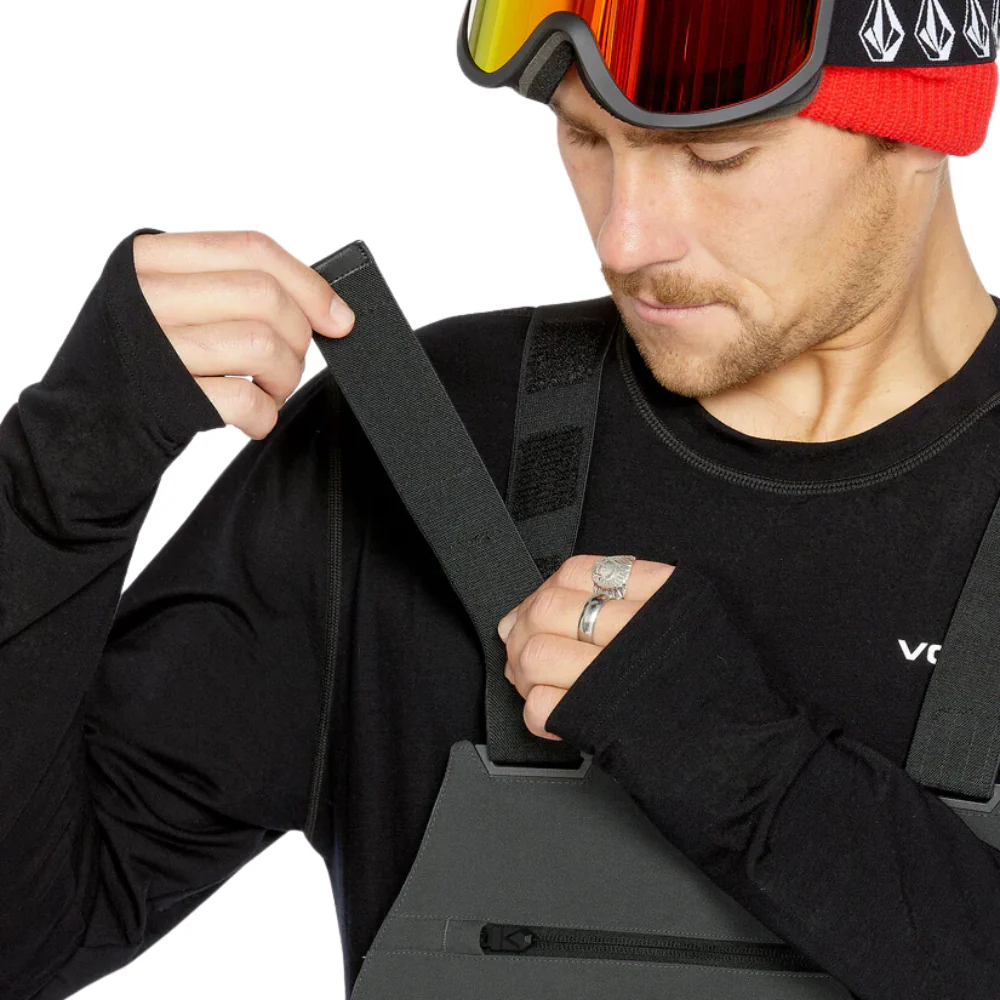Roan Snowboard Bib Overall Charcoal - Image 3