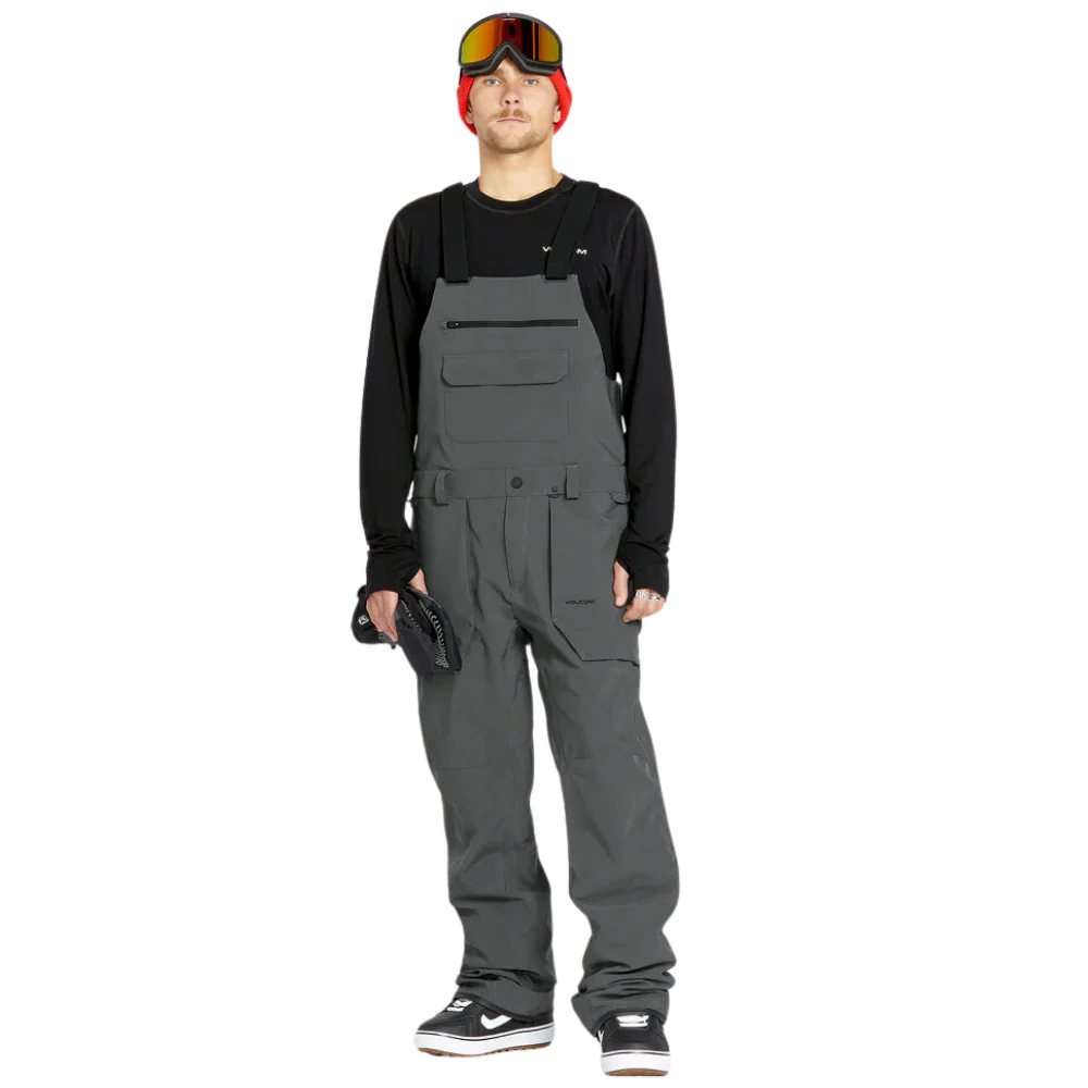 Roan Snowboard Bib Overall Charcoal - Image 8