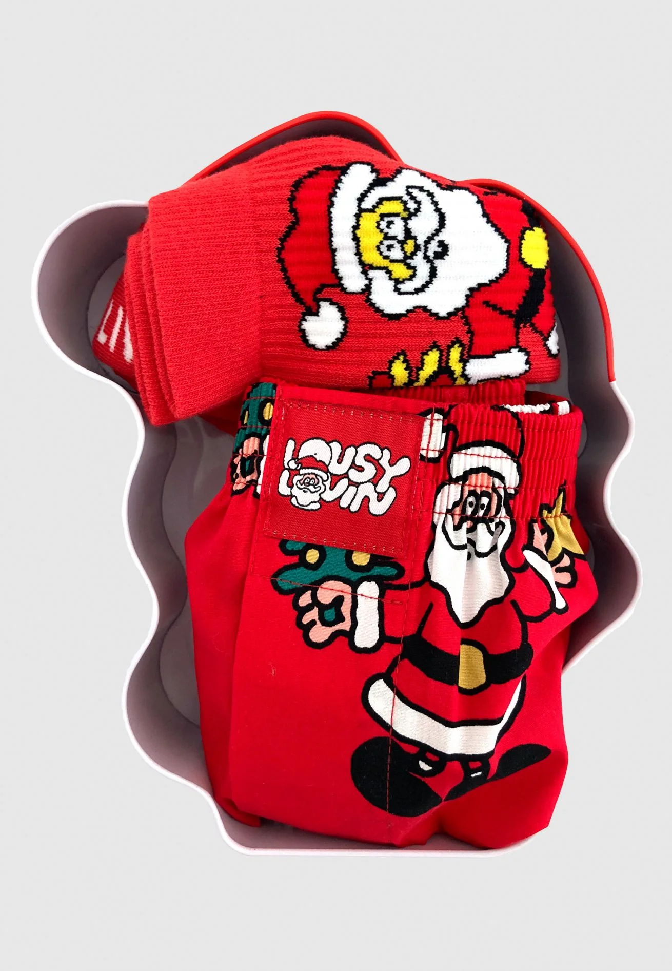 Santa & Santa Socks Red Giftbox - Image 3