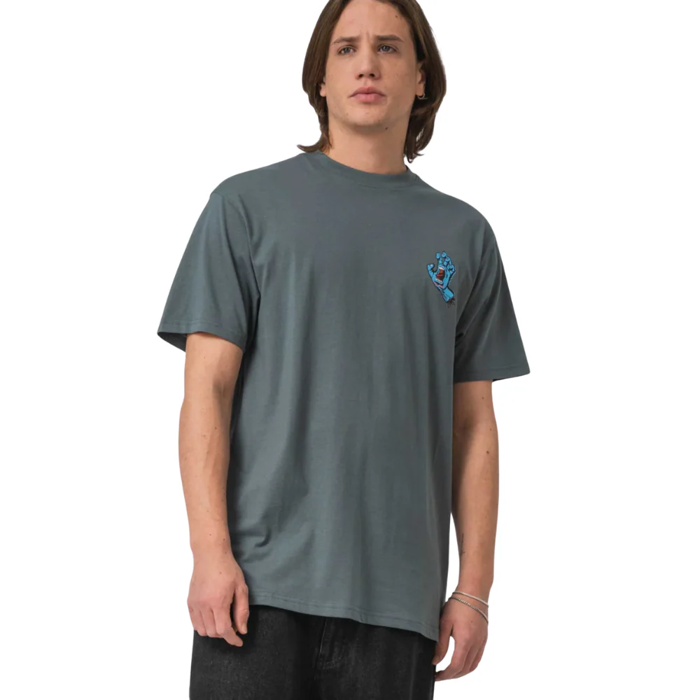 Screaming Hand Chest T-shirt Storm Grey - Image 2