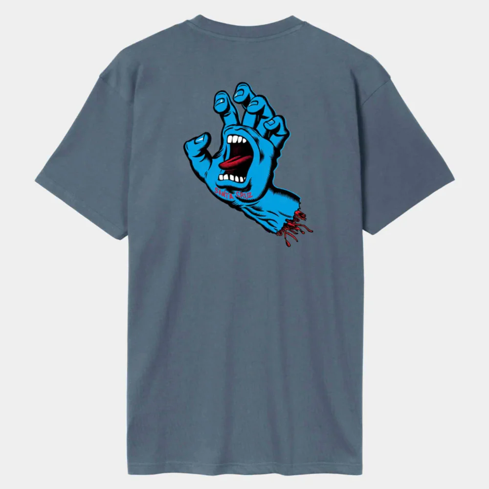 Screaming Hand Chest T-shirt Storm Grey - Image 4