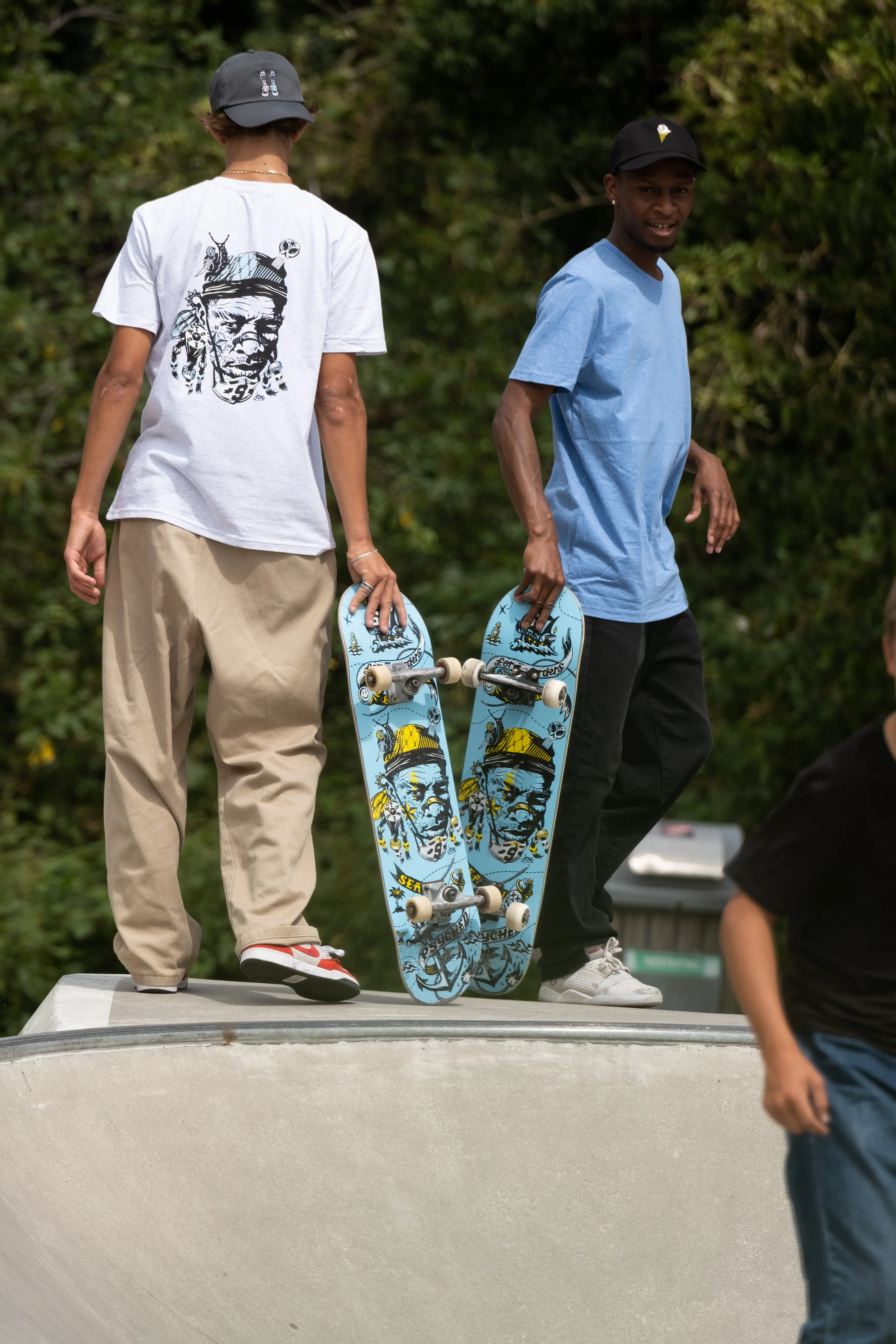 Seaman Psyched Blue Skateboard Deck - Image 6