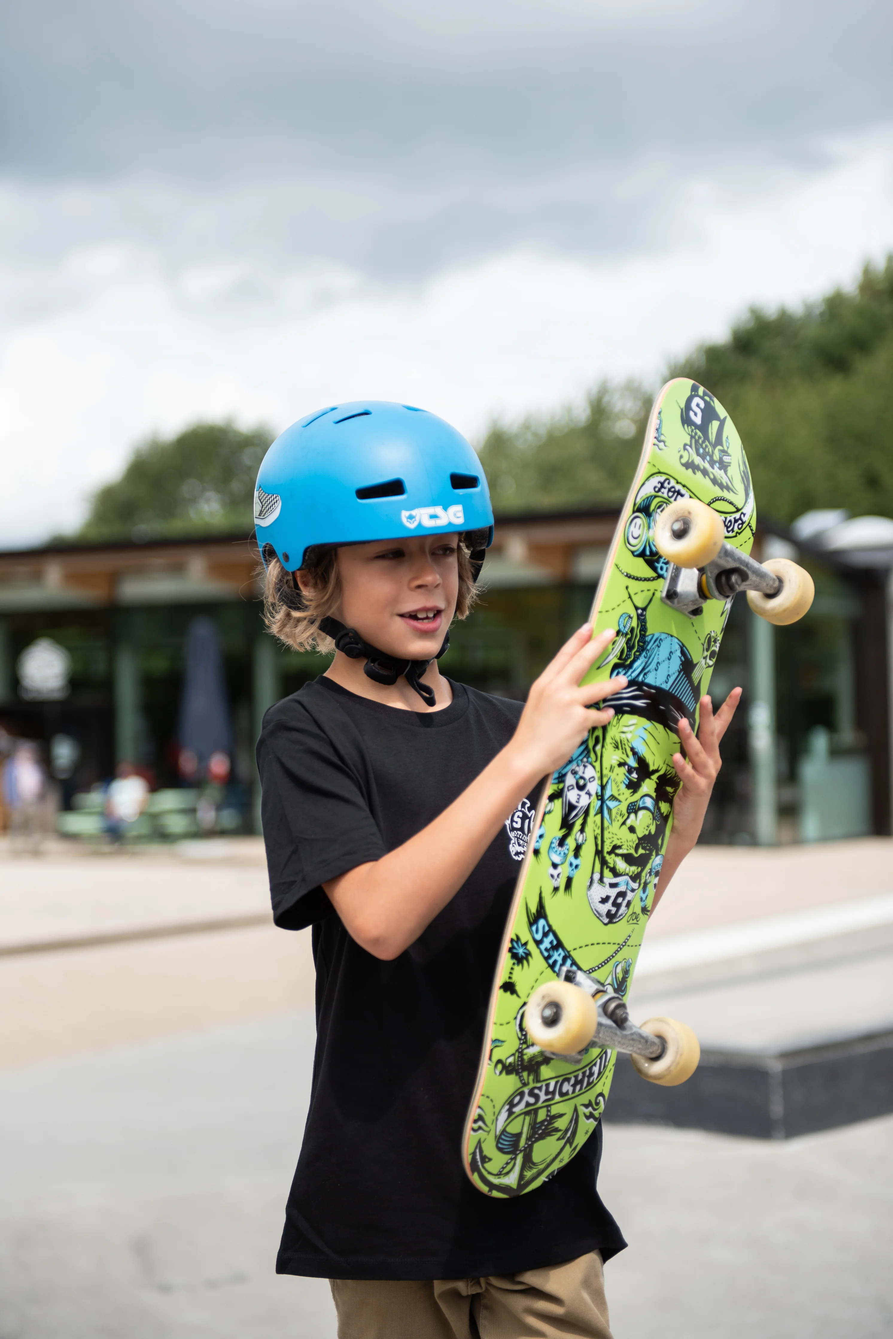 Seaman Psyched Green Skateboard Deck - Image 5