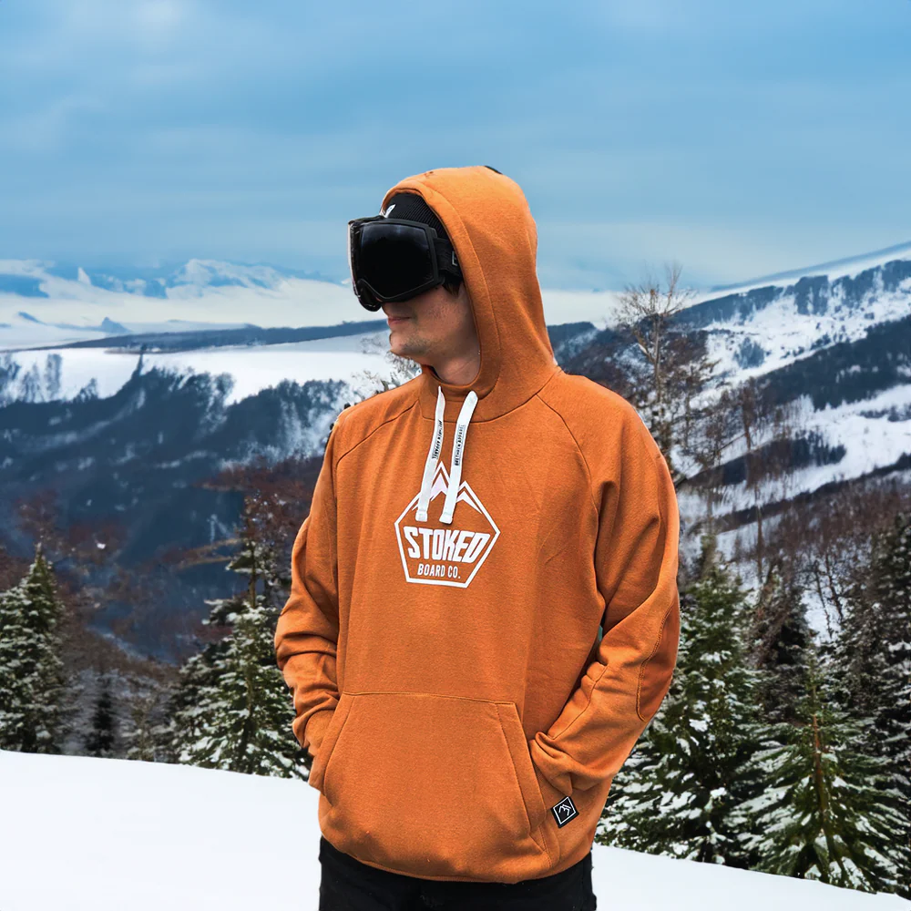 Shred Snowboard Hoodie Brown - Image 4