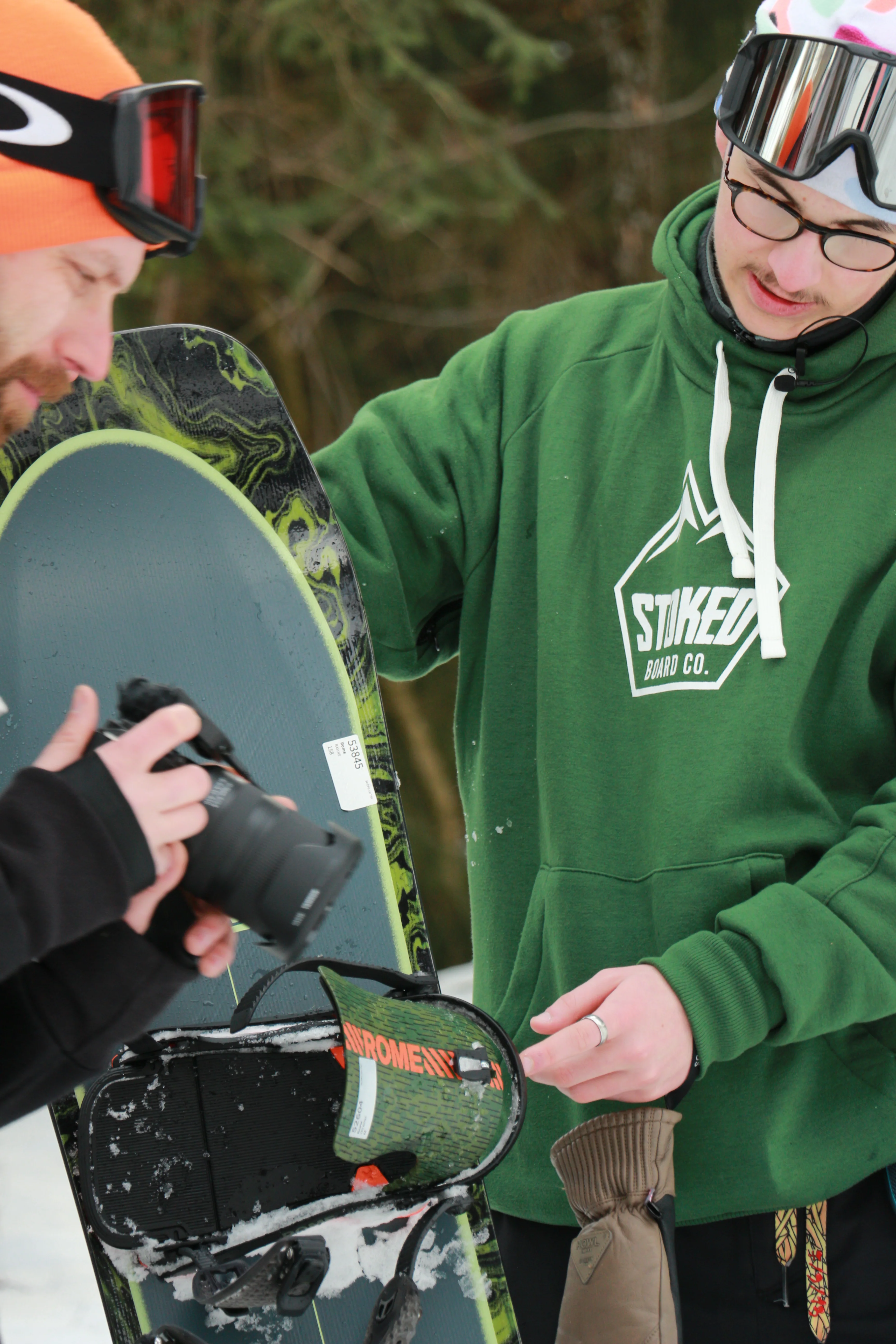 Shred Snowboard Hoodie Green - Image 4
