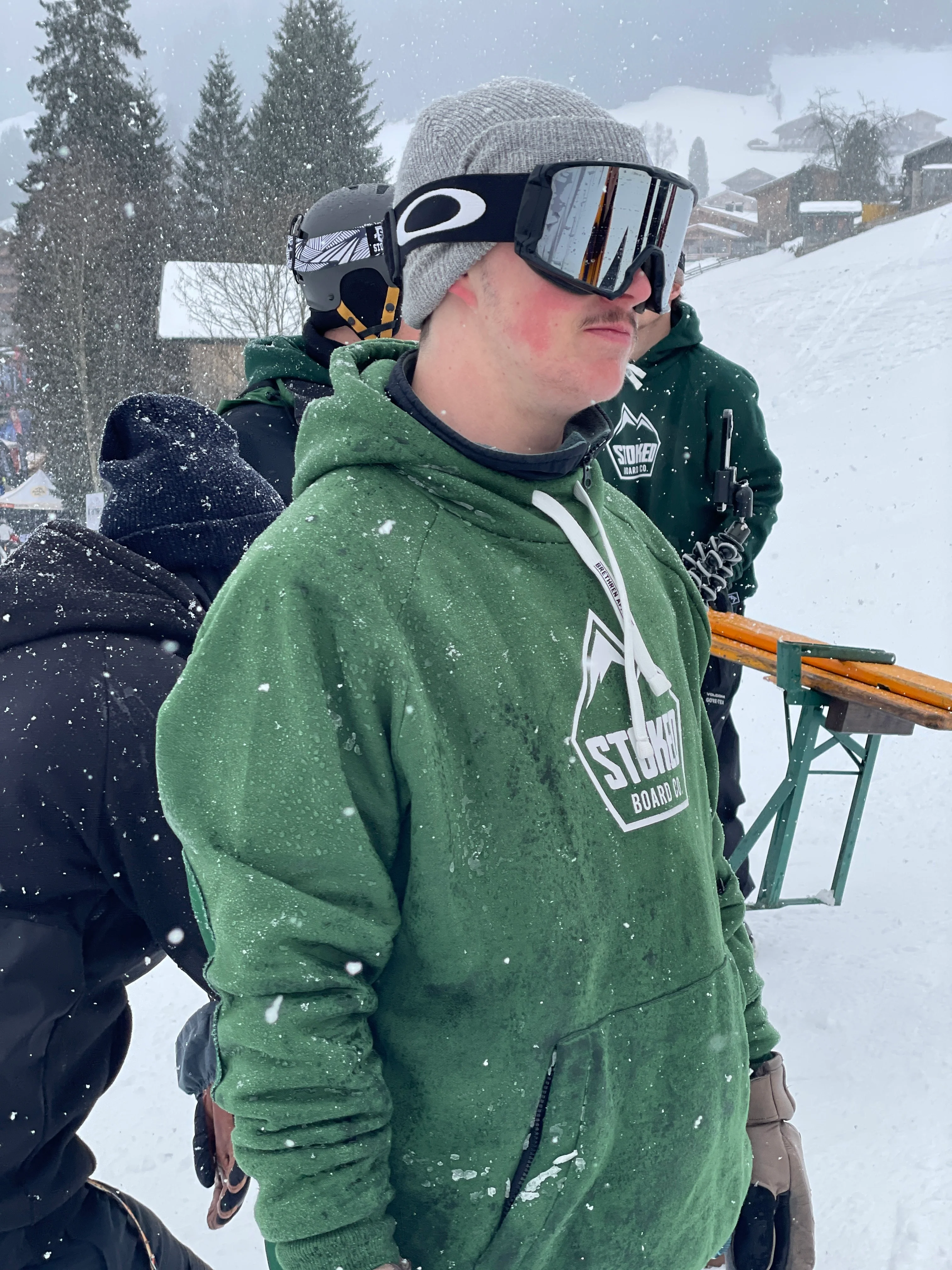 Shred Snowboard Hoodie Green - Image 7