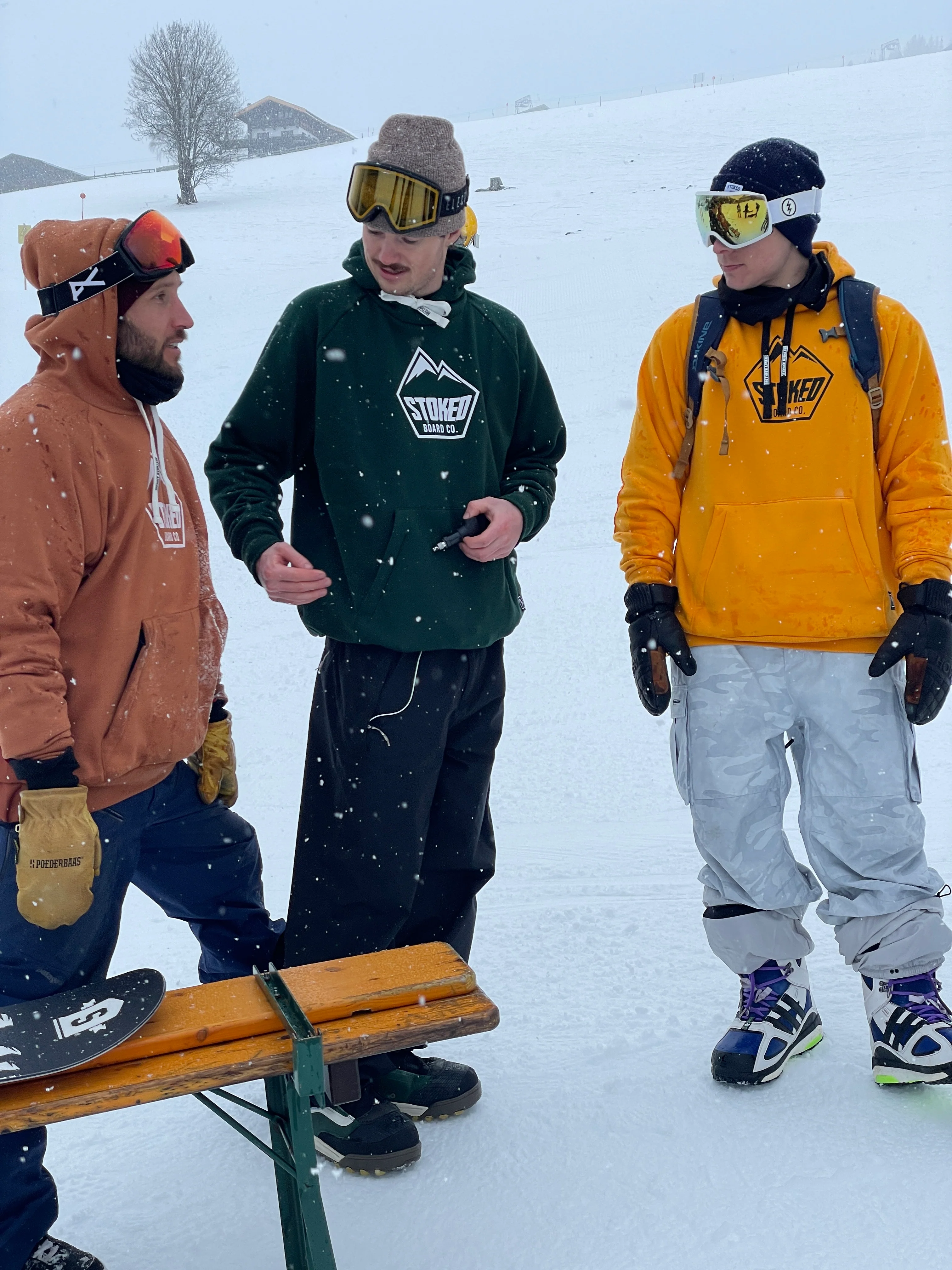 Shred Snowboard Hoodie Yellow - Image 4