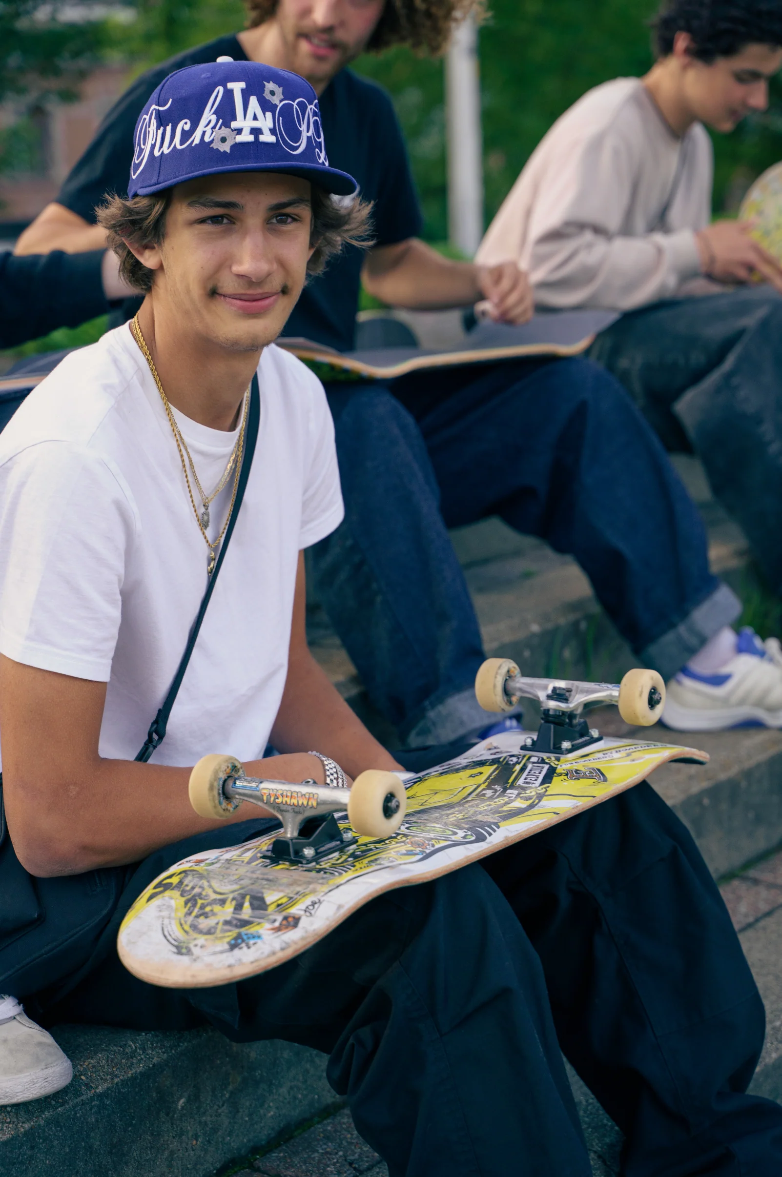 Stoked Elvedin Diablo Yellow Skateboard Deck - Image 6