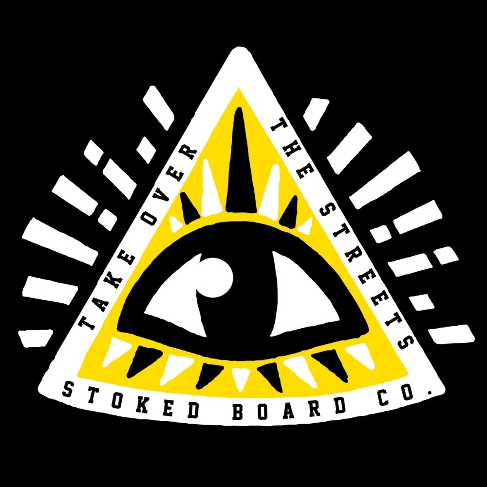 Stoked Illuminati Eye Yellow Black Griptape - Image 2