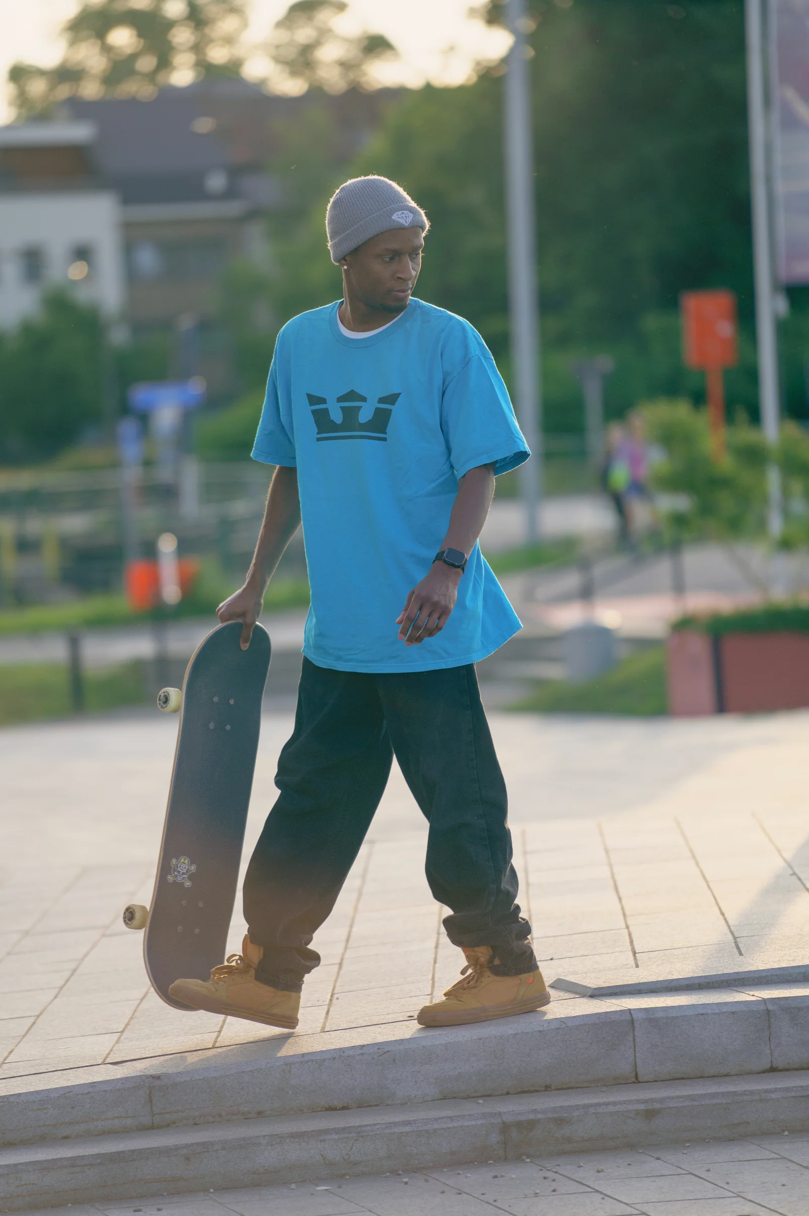 Stoked Skull Cap Yellow Black Griptape - Image 4