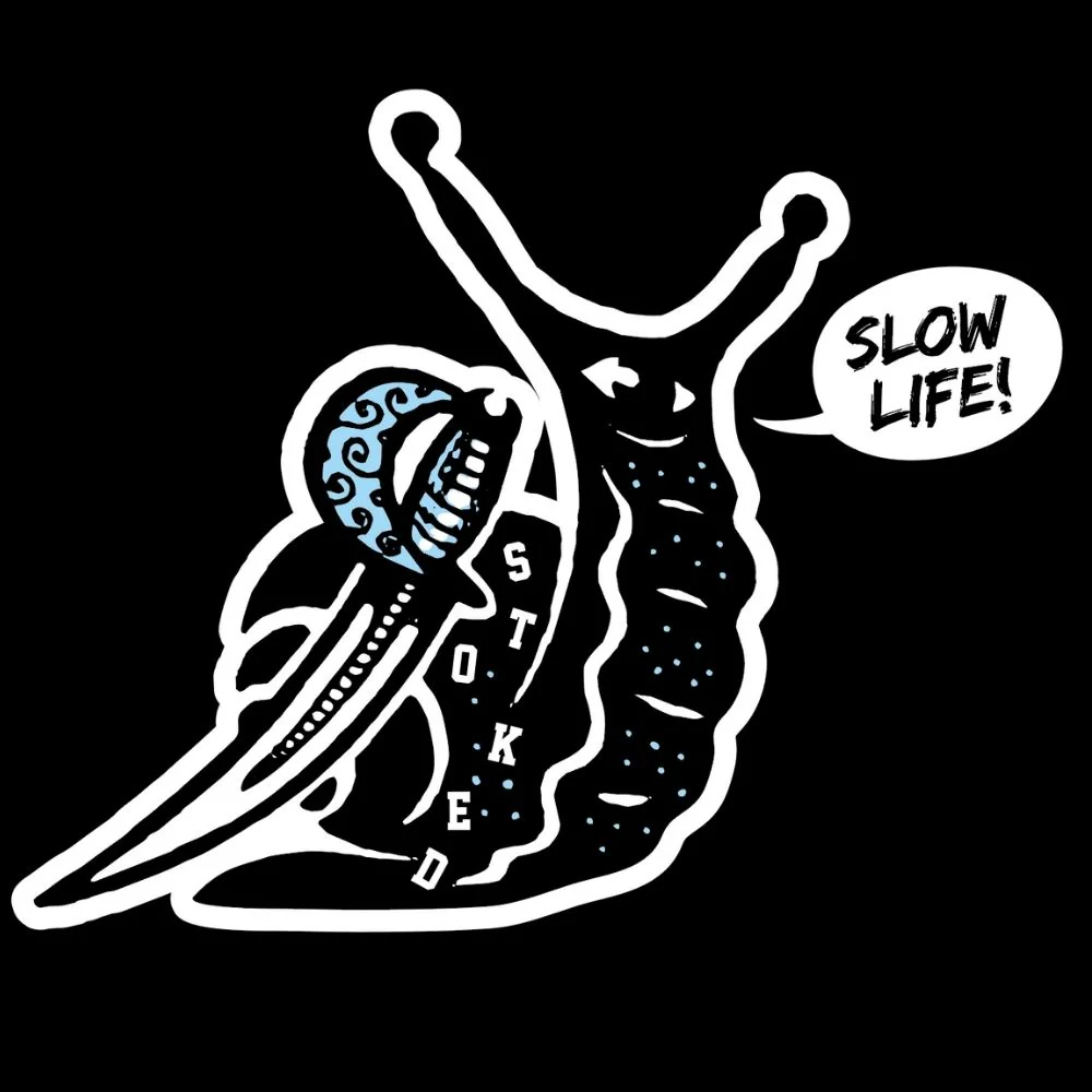 Stoked Slow Life Snail Black Griptape - Image 2