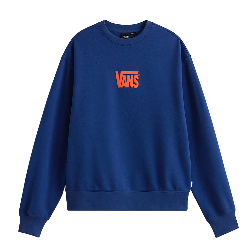 Stretch Logo Crewneck Deep Indigo/Flame - Image 3