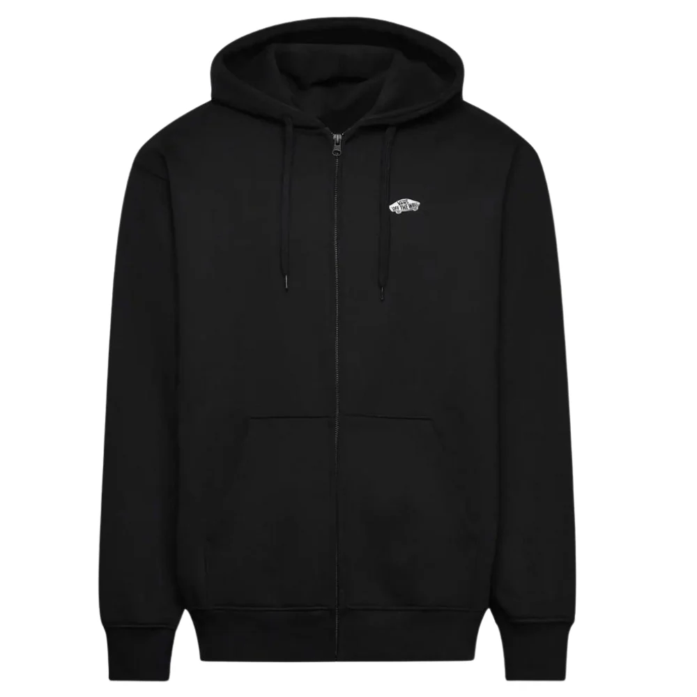 Style 76 Loose Fit Full Zip Hoodie Black/White - Image 2