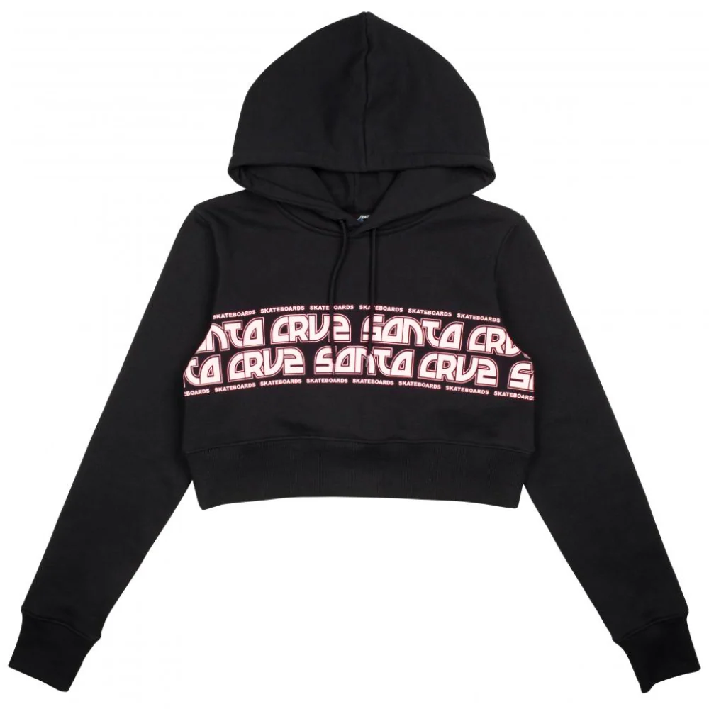 Womens Techno Hoodie Black - Image 2