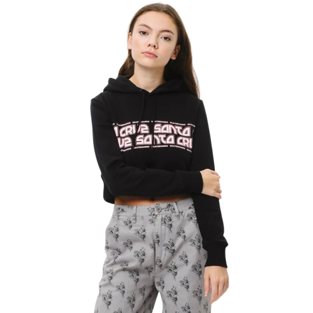 Womens Techno Hoodie Black - Image 3