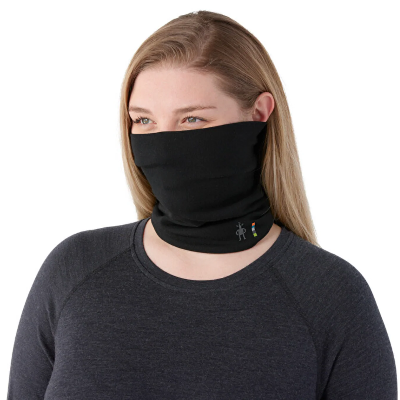 Thermal Merino Omkeerbare Necktube Black - Image 3