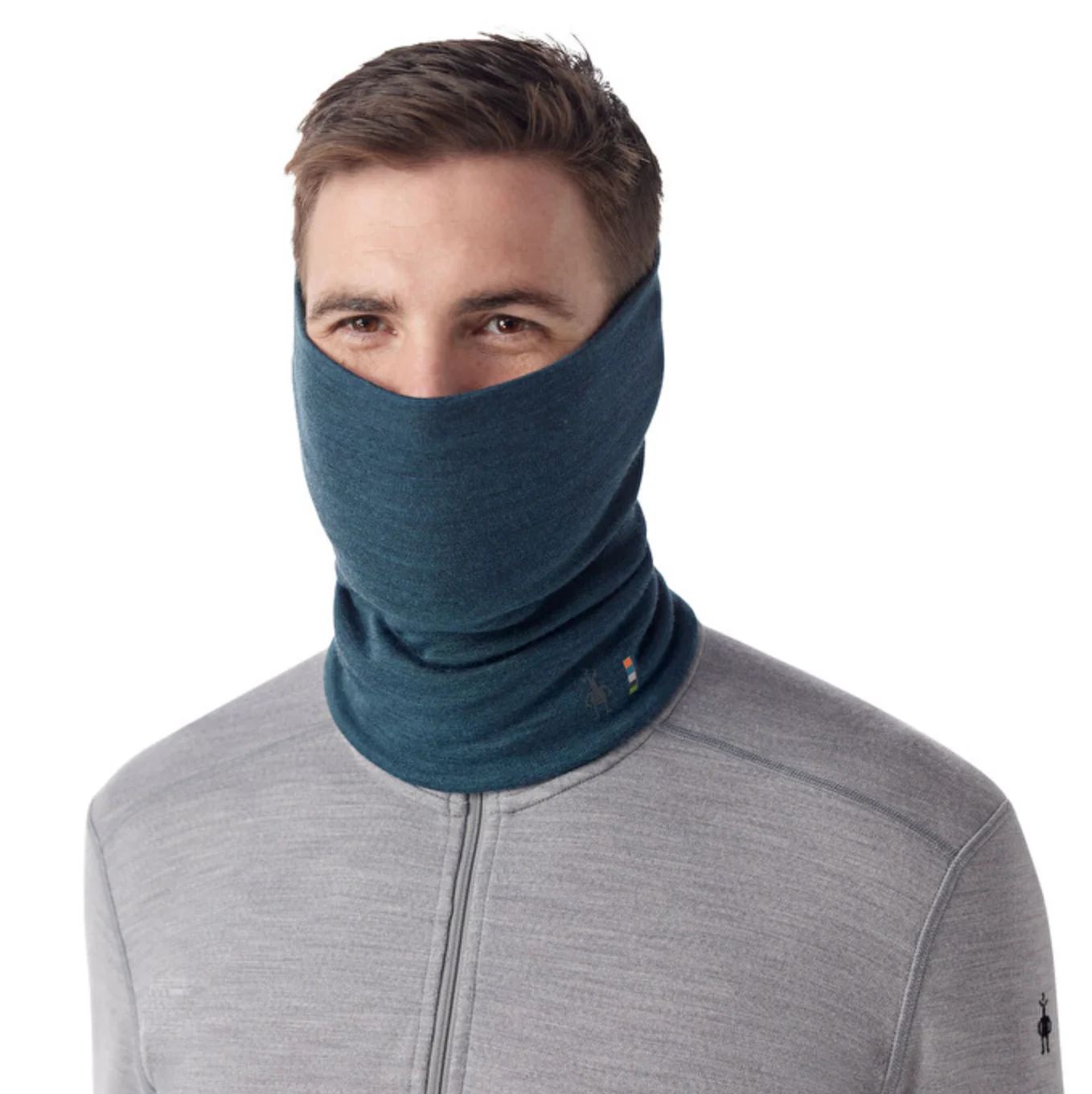 Thermal Merino Omkeerbare Necktube Twilight Blue Heather - Image 3