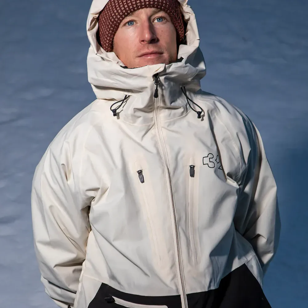 TM Recycled Snowboard Jacket Off White - Image 4