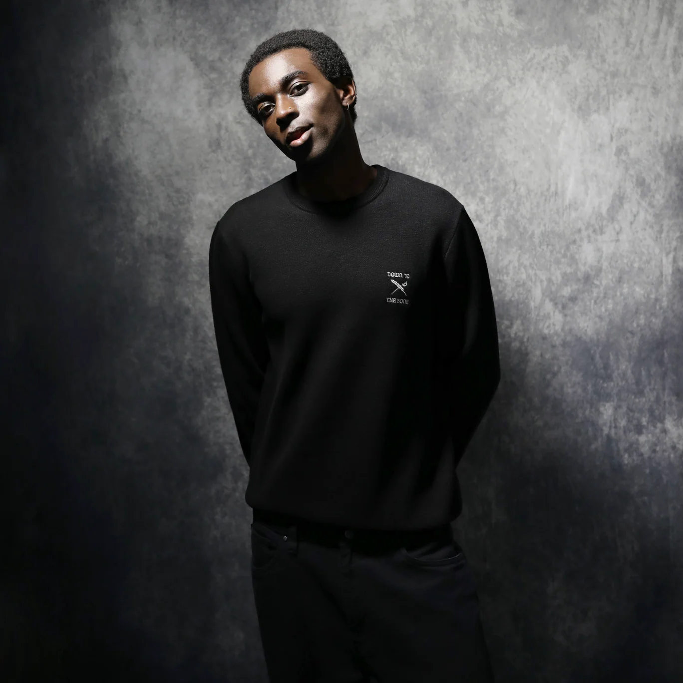 To The Bone Knit Crewneck Black - Image 4