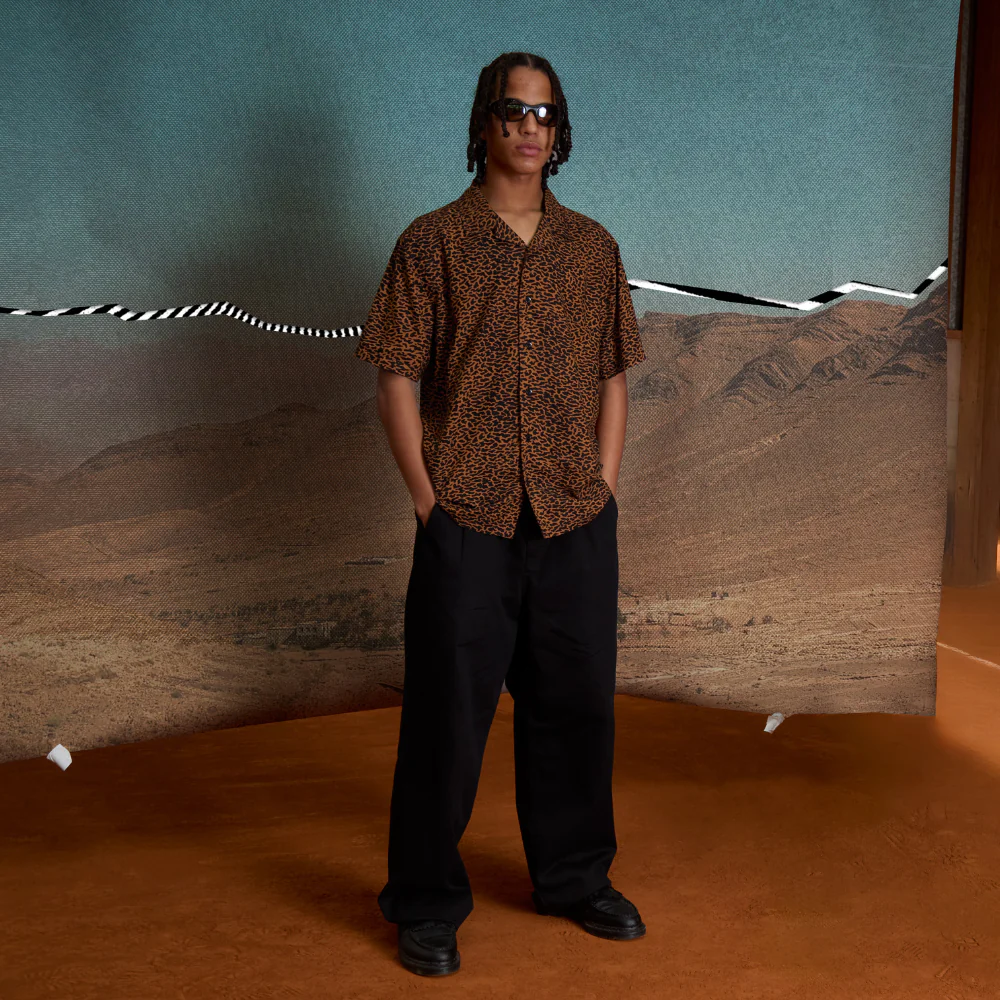 Utopias Print Shirt Brown Horn - Image 2