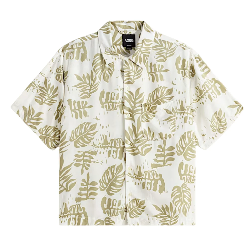 Van Doren Printed Camp Soft Sage Short Sleeve