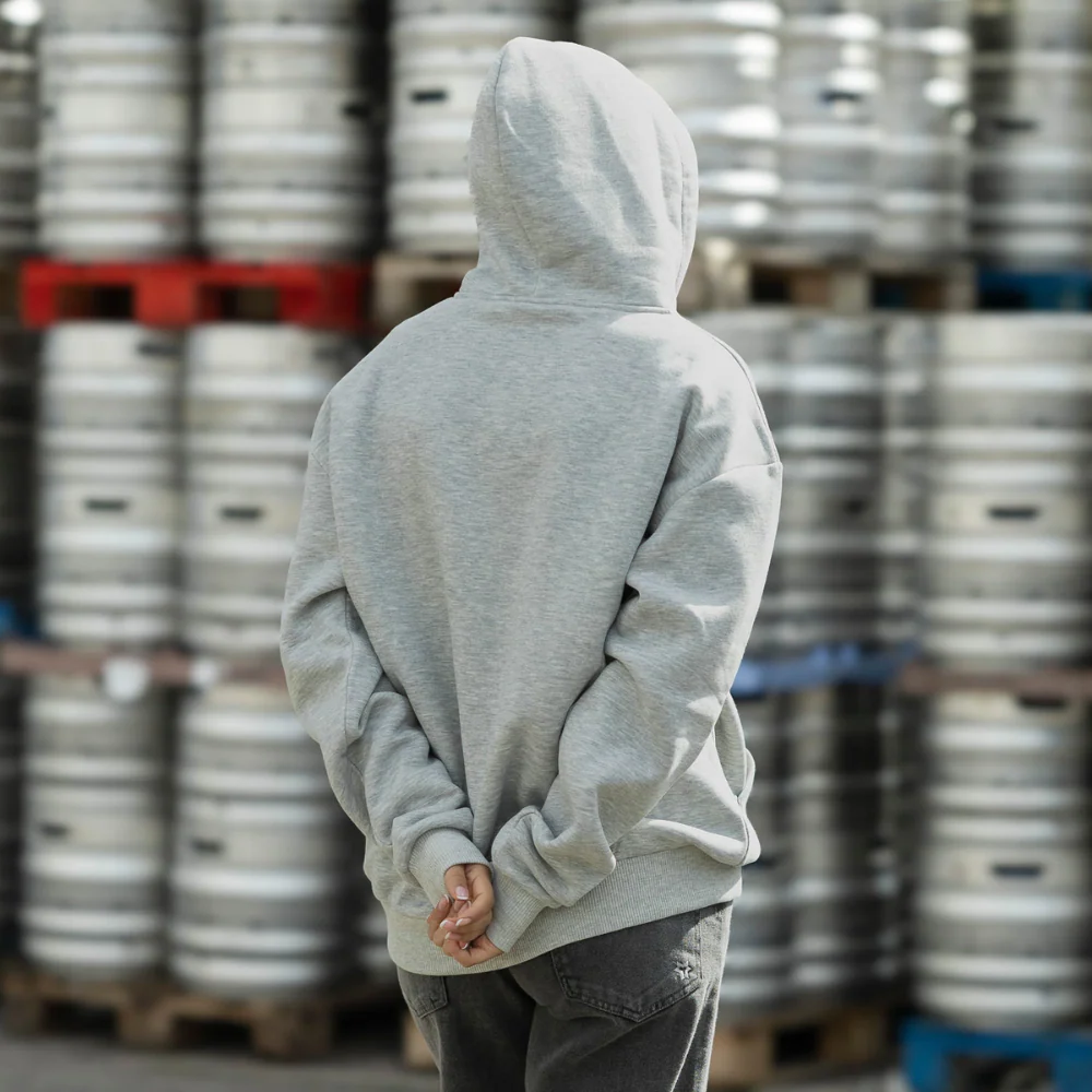 Vortex Zip Hoodie Heather Grey - Image 4