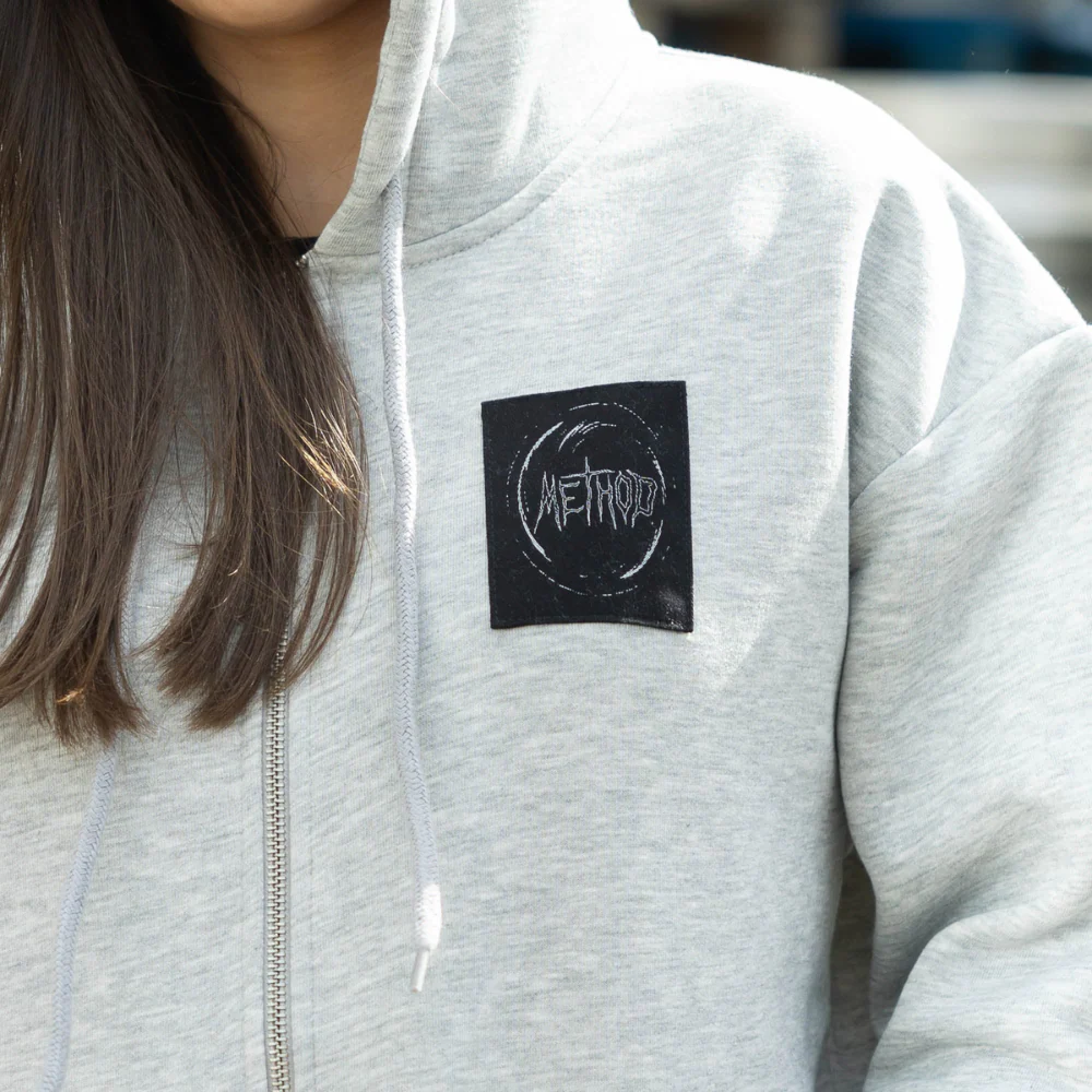 Vortex Zip Hoodie Heather Grey - Image 5