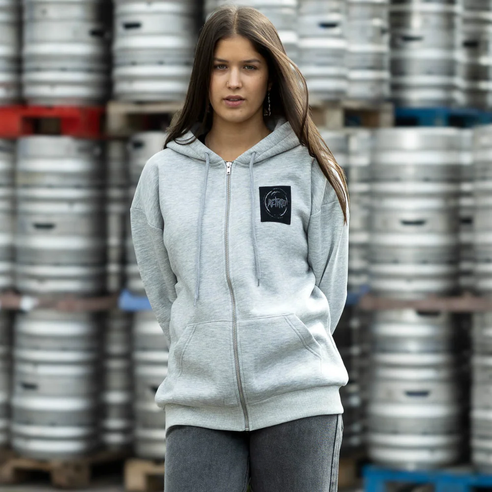 Vortex Zip Hoodie Heather Grey - Image 6