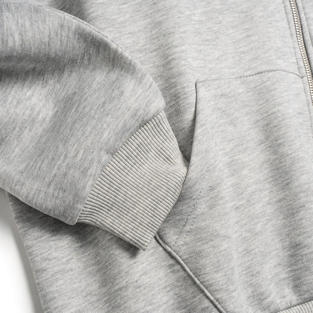 Vortex Zip Hoodie Heather Grey - Image 7
