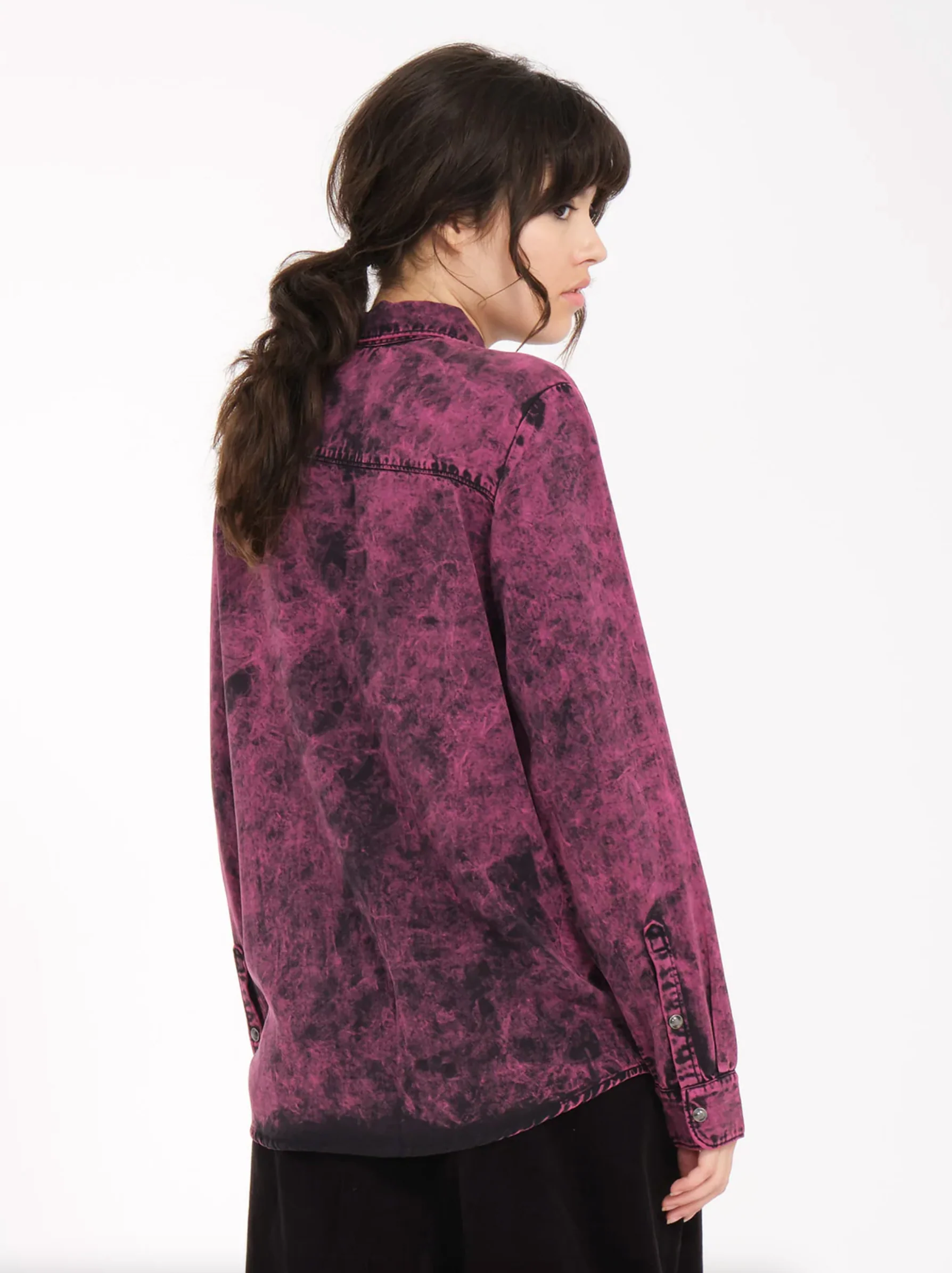 Womens Acid Shirt Wine - Image 2