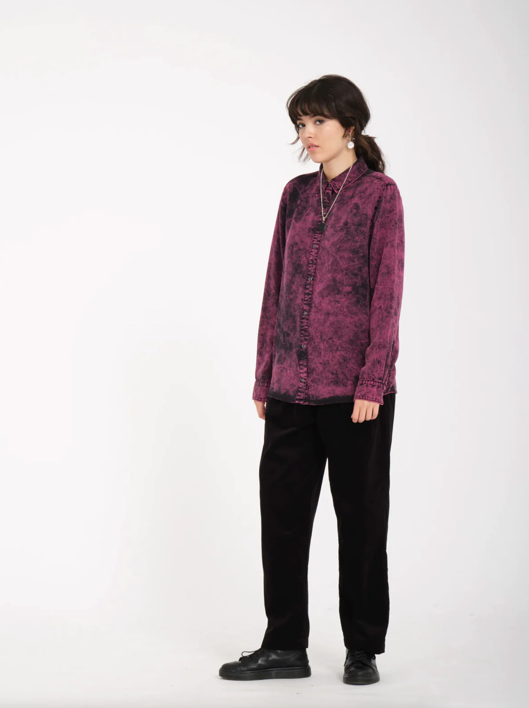 Womens Acid Shirt Wine - Image 3
