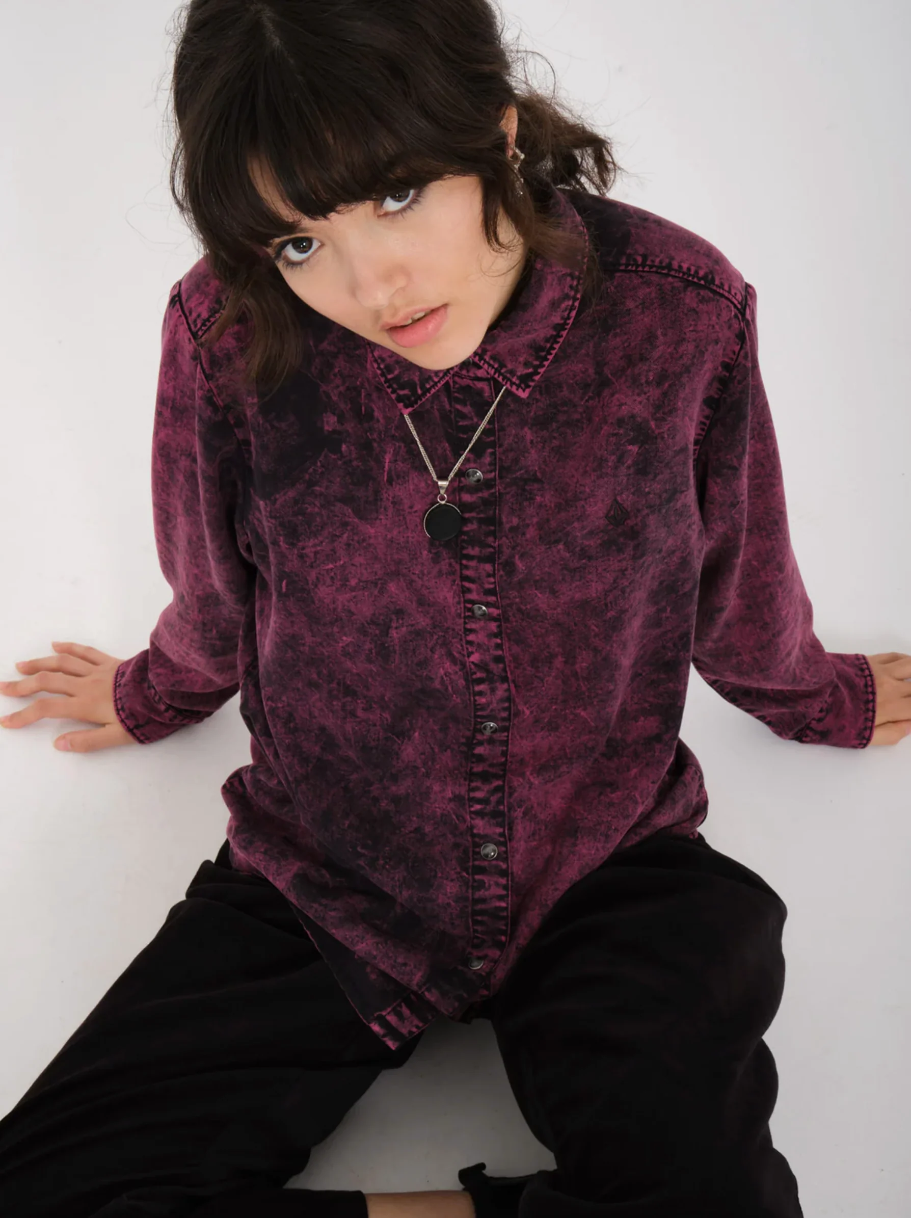 Womens Acid Shirt Wine - Image 4