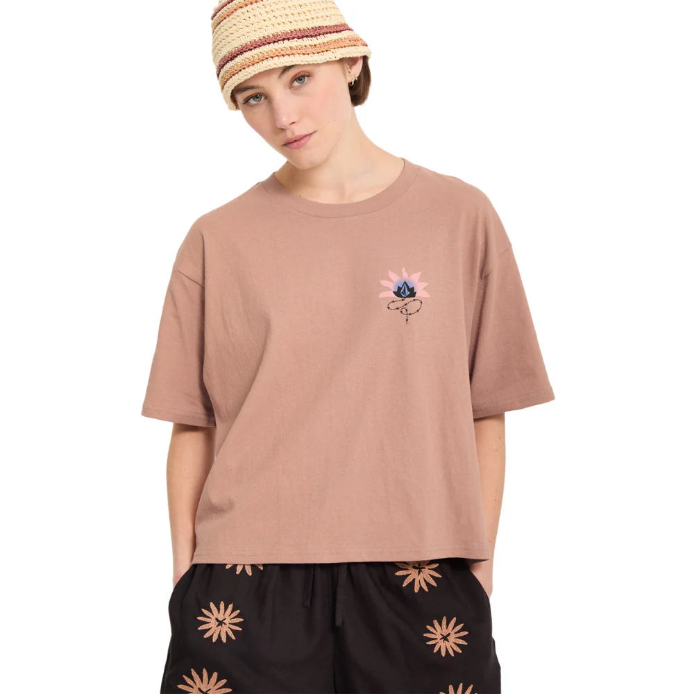 Womens Bliss T-Shirt Pale Khaki - Image 3