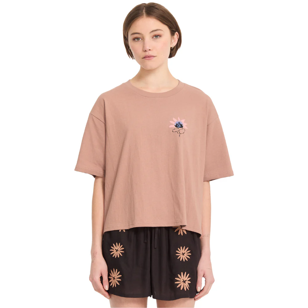 Womens Bliss T-Shirt Pale Khaki - Image 4